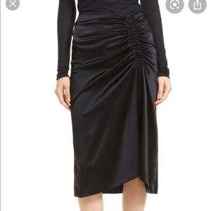 Theory slip skirt with ruching